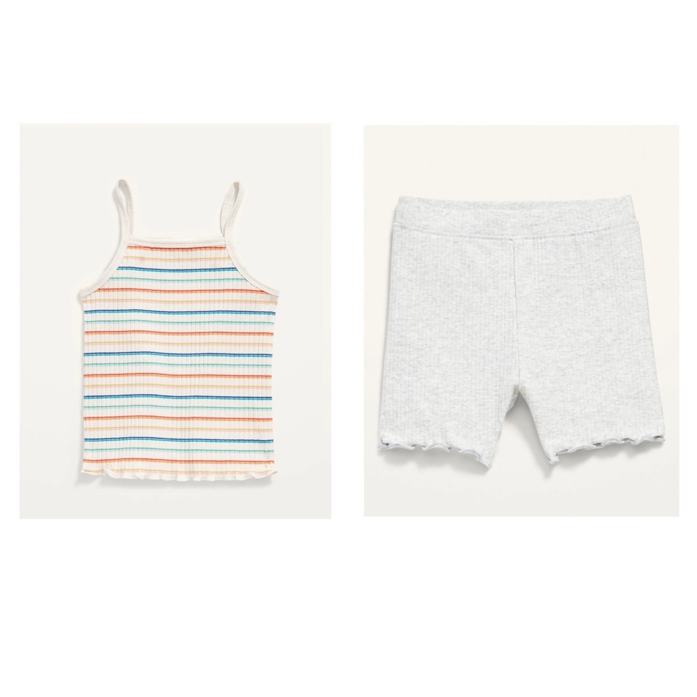 NEW!!!  Little girls summer outfits from Old Navy tank top and shorts🌈